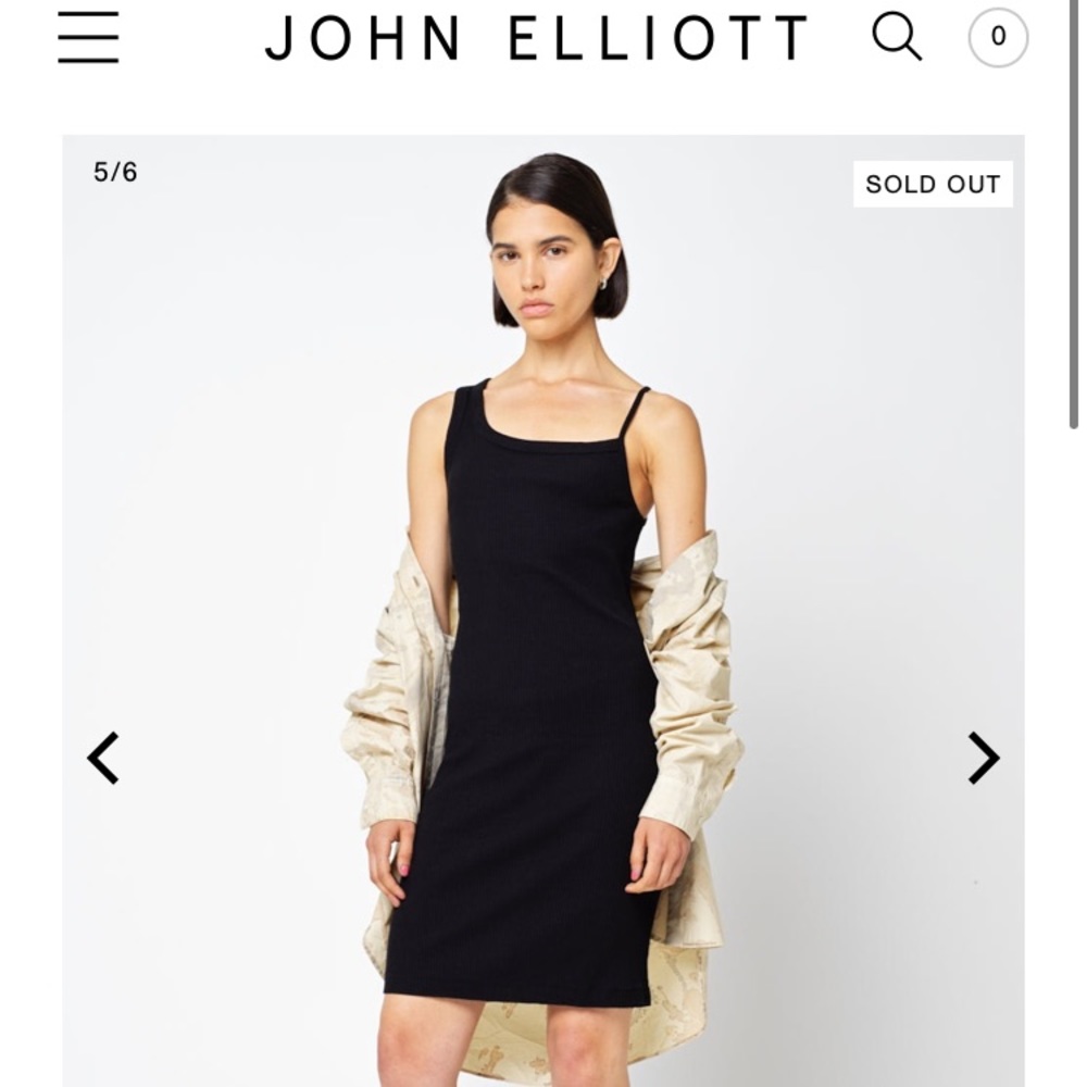John Elliott asymmetrical rib dress